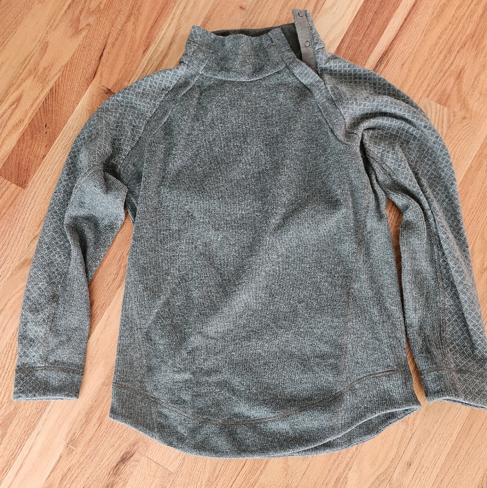 Prana Moss Green Wool Turtleneck Sweater